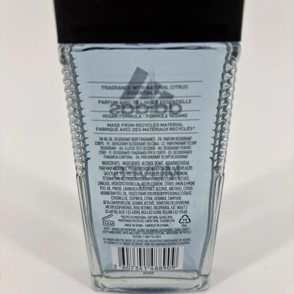 Adidas Him Moves Body Fragrance 2.5oz Blue Citrus Aromatic Spray Nostalgic Y2K